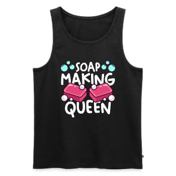 Soap Making Queen Handicrafts Soapers Soap Maker - Männer Premium Bio Tank Top - Schwarz - Vorne - Michal (187cm)