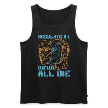 Artificial Intelligence Regulate A.I Or Programmer - Men's Premium Organic Tank Top - black - Front - Michal (187cm)