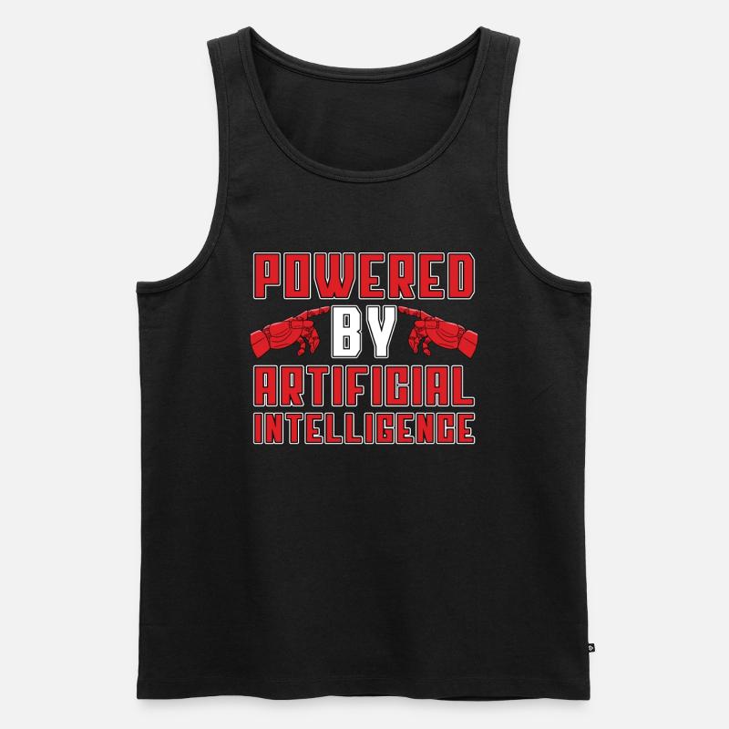 Artificial Intelligence Powered By Artificial - Men's Premium Organic Tank Top - black