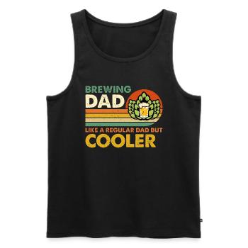 Beer Brewing Dad Like Retro Craft Beer Home Brewer - Men's Premium Organic Tank Top - black - Front - Michal (187cm)