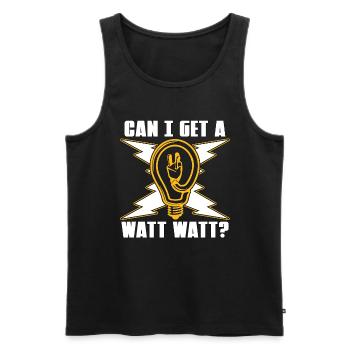 Electrical Engineering Can I Get A Watt Lineman - Männer Premium Bio Tank Top - Schwarz - Vorne - AI Model Male 178 light (178cm)