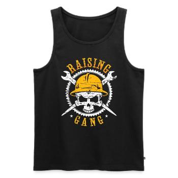 Ironworker Raising Gang Weld Locksmith Ironworkers - Men's Premium Organic Tank Top - black - Front - AI Model Male 178 light (178cm)