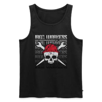 Iron Workers Arc Welding Metalworkers Ironworkers - Men's Premium Organic Tank Top - black - Front - AI Model Male 178 light (178cm)