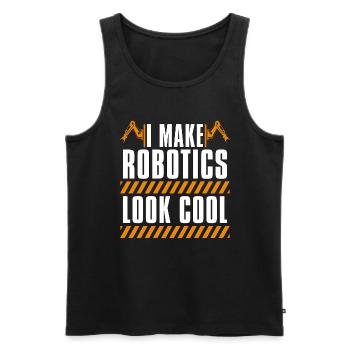 Robotics I Make Robotics Look Computer Technology - Männer Premium Bio Tank Top - Schwarz - Vorne - Michal (187cm)