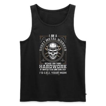 Sheet Metal Worker I Am A Sheet Metal Worker Weld - Men's Premium Organic Tank Top - black - Front - AI Model Male 178 light (178cm)