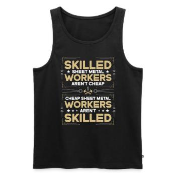 Sheet Metal Worker Skilled Sheet Metal Fabricators - Men's Premium Organic Tank Top - black - Front - AI Model Male 178 light (178cm)