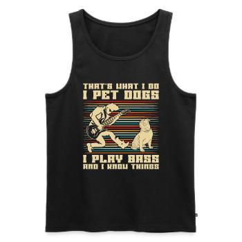 Bass Guitar That's What I Do Retro Guitar Player - Männer Premium Bio Tank Top - Schwarz - Vorne - Michal (187cm)