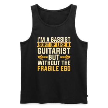 Bass Guitar I'm A Bassist Sort Like Guitar Player - Men's Premium Organic Tank Top - black - Front - Michal (187cm)