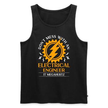 Electrical Engineering Don't Mess With Technician - Männer Premium Bio Tank Top - Schwarz - Vorne - AI Model Male 178 light (178cm)
