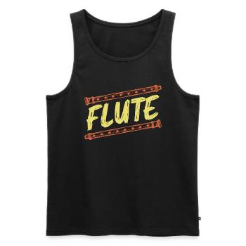 Flute Marching Band Woodwind Instrument Flutist - Männer Premium Bio Tank Top - Schwarz - Vorne - AI Model Male 178 light (178cm)