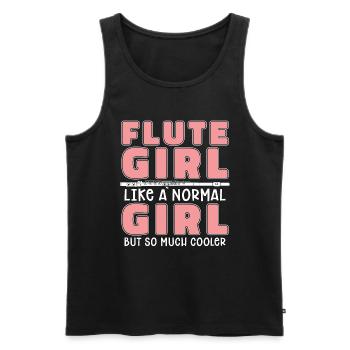Flute Girl Like A Normal Girl But Woodwind Flutist - Männer Premium Bio Tank Top - Schwarz - Vorne - Michal (187cm)
