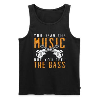 Bass Guitar You Hear The Music Guitarist Bassist - Männer Premium Bio Tank Top - Schwarz - Vorne - Michal (187cm)