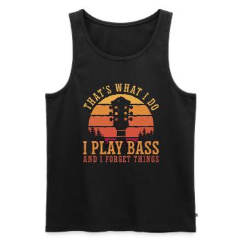 Bass Guitar That's What I Do Bassists Bass Player - Männer Premium Bio Tank Top - Schwarz - Vorne - Michal (187cm)