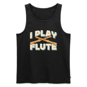 Flutes I Play Flute Woodwind Marching Band Flutist - Männer Premium Bio Tank Top - Schwarz - Vorne - AI Model Male 178 light (178cm)