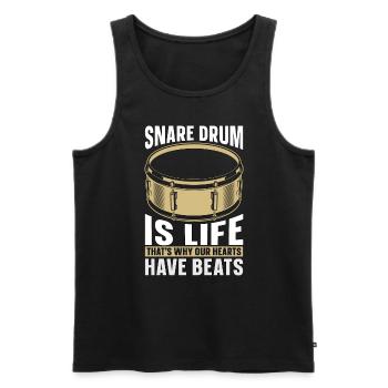 Snare Drum Is Life That's Why Drum Line Drummer - Men's Premium Organic Tank Top - black - Front - AI Model Male 178 light (178cm)