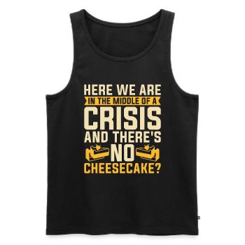 Cheesecake Here We Are In The Sweet Food Desserts - Männer Premium Bio Tank Top - Schwarz - Vorne - Michal (187cm)