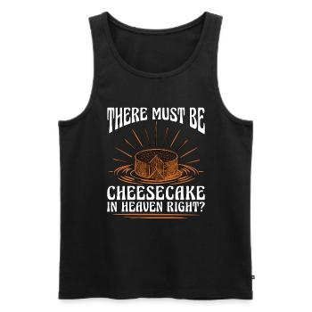 Cheesecake There Must Be Desserts Cheesecake Lover - Männer Premium Bio Tank Top - Schwarz - Vorne - Michal (187cm)