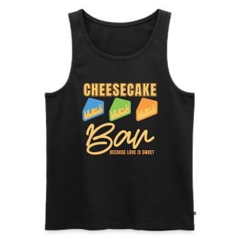 Cheesecake Bar Because Love Is Sweet Pastry Chef - Männer Premium Bio Tank Top - Schwarz - Vorne - Michal (187cm)