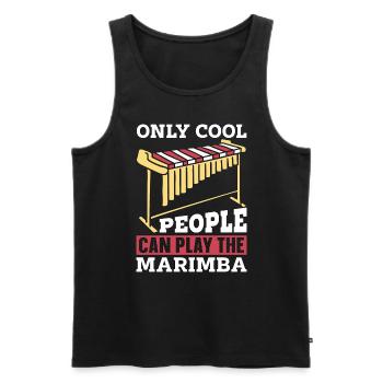 Marimba Only Cool People Instrument Marimba Player - Männer Premium Bio Tank Top - Schwarz - Vorne - AI Model Male 178 light (178cm)