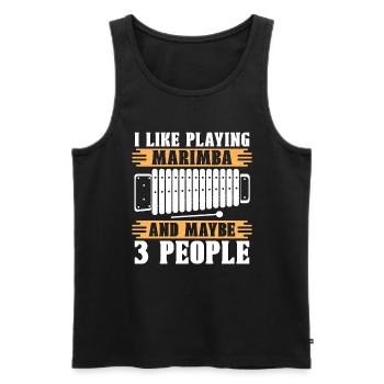Marimba I Like Playing Marimba Mallets Percussion - Männer Premium Bio Tank Top - Schwarz - Vorne - AI Model Male 178 light (178cm)