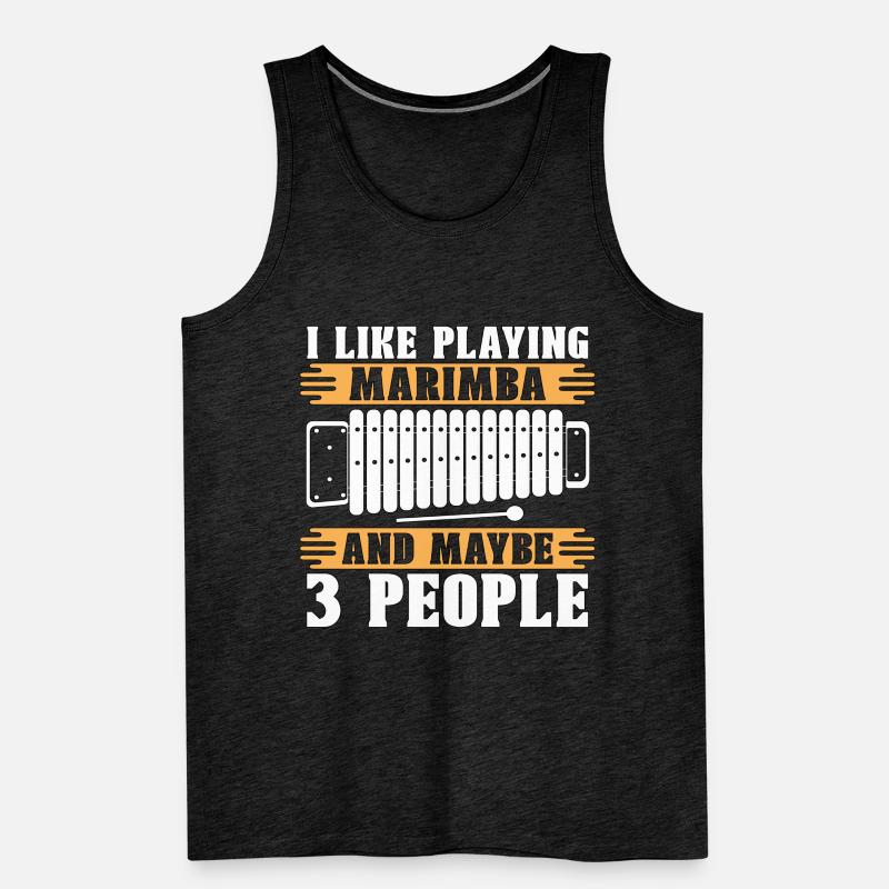 Marimba I Like Playing Marimba Mallets Percussion Männer Premium Bio Tank Top