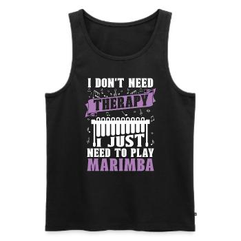 Marimba Je n’ai pas besoin de Mallets de thérapie Instrument - Débardeur bio Premium Homme - noir - Devant - Michal (187cm)