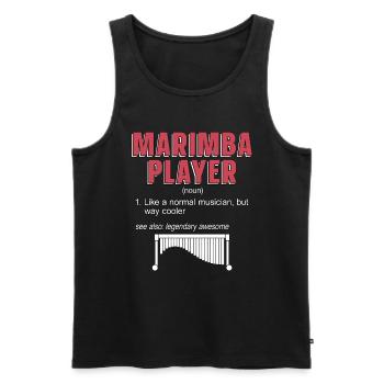 Marimba Player Like A Normal Mallets Percussion - Men's Premium Organic Tank Top - black - Front - AI Model Male 178 light (178cm)