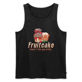 Fruitcake Doesn't Like You Baking Fruitcake Lover - Men's Premium Organic Tank Top - black - Front - Michal (187cm)