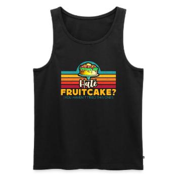 Fruitcake déteste Fruitcake Vous n’avez pas de cuisine rétro - Débardeur bio Premium Homme - noir - Devant - Michal (187cm)