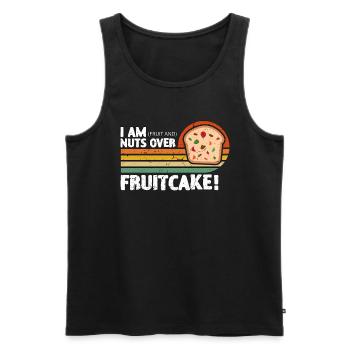 Fruitcake I Am Fruit And Nuts Retro Nutty Cooking - Men's Premium Organic Tank Top - black - Front - Michal (187cm)