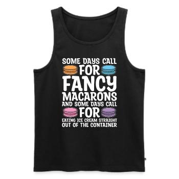 Macaron Some Days Call For Fancy Snacking Sweets - Men's Premium Organic Tank Top - black - Front - Michal (187cm)