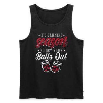 Canning It's Canning Season So Get Homesteader Jar - Männer Premium Bio Tank Top - Schwarz - Vorne - Michal (187cm)