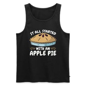 Apple Pie It All Started With Baking Apple Fruit - Men's Premium Organic Tank Top - black - Front - Michal (187cm)