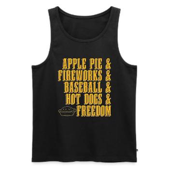 Apple Pie & Fireworks & Baker Pastries Apple Fruit - Männer Premium Bio Tank Top - Schwarz - Vorne - Michal (187cm)