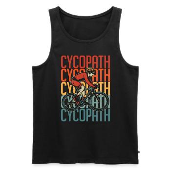 Bicycle Cycopath Retro Mountain Bike Biker Cyclist - Men's Premium Organic Tank Top - black - Front - Michal (187cm)