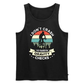 Bicycle I Don't Crash I Do Retro Bicycling Cyclist - Men's Premium Organic Tank Top - black - Front - Michal (187cm)