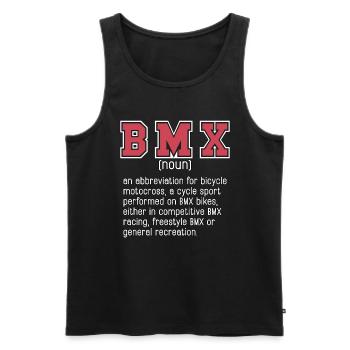 BMX Racing BMX An Abbreviation For Bicycle Racing - Men's Premium Organic Tank Top - black - Front - AI Model Male 178 light (178cm)