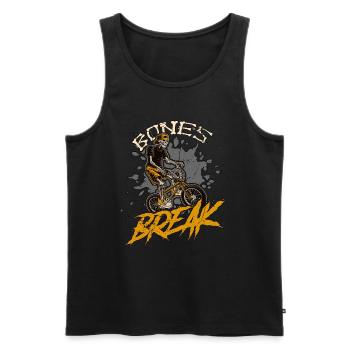 BMX Racing Bones Break Bicycle Racing BMX Rider - Débardeur bio Premium Homme - noir - Devant - AI Model Male 178 light (178cm)