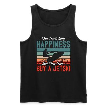 Jet Skiing You Can't Buy Happiness Retro Jet Skis - Men's Premium Organic Tank Top - black - Front - Michal (187cm)