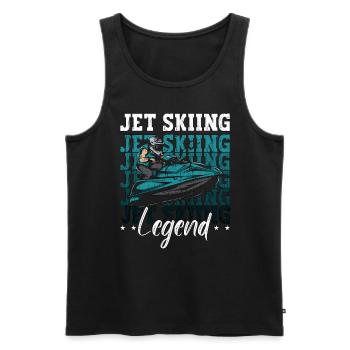 Jet Skiing Legend Sports nautiques Accélérateur Jet Skis - Débardeur bio Premium Homme - noir - Devant - Michal (187cm)