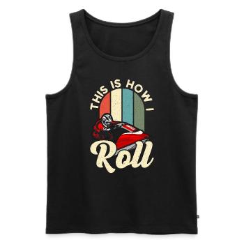 Jet Skiing This Is How I Roll Motor Boat Jet Skier - Men's Premium Organic Tank Top - black - Front - AI Model Male 178 light (178cm)