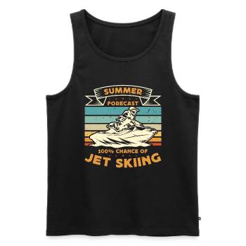 Jet Skiing Summer Forecast 100% Chance Watercraft - Men's Premium Organic Tank Top - black - Front - Michal (187cm)