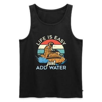 Jet Skiing Life Is Easy Just Add Jetskis Jet Skier - Männer Premium Bio Tank Top - Schwarz - Vorne - AI Model Male 178 light (178cm)