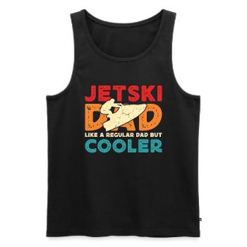 Jet Skiing Jetski Dad Like A Regular Water Sports - Männer Premium Bio Tank Top - Schwarz - Vorne - AI Model Male 178 light (178cm)