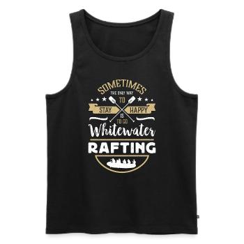 Rafting Sometimes The Only Way To Paddling Boating - Men's Premium Organic Tank Top - black - Front - Michal (187cm)