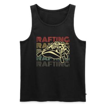 Rafting Rétro Pagayage Canoë Kayak Navigation de plaisance - Débardeur bio Premium Homme - noir - Devant - Michal (187cm)