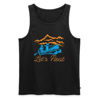 Rafting Let’s Float Boating Paddle Sports nautiques - Débardeur bio Premium Homme - noir - Devant - Michal (187cm)