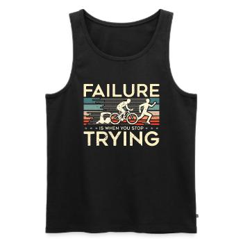Triathlon Failure Is When You Retro Competition - Männer Premium Bio Tank Top - Schwarz - Vorne - AI Model Male 178 light (178cm)