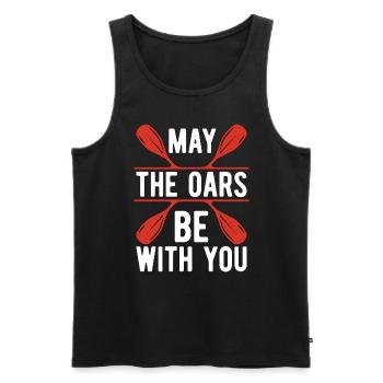 Rowing May The Oars Be With You Oarsmen Rower - Men's Premium Organic Tank Top - black - Front - AI Model Male 178 light (178cm)