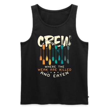 Rowing Crew Where The Weak Are Oarsmen Boat Rower - Men's Premium Organic Tank Top - black - Front - Michal (187cm)